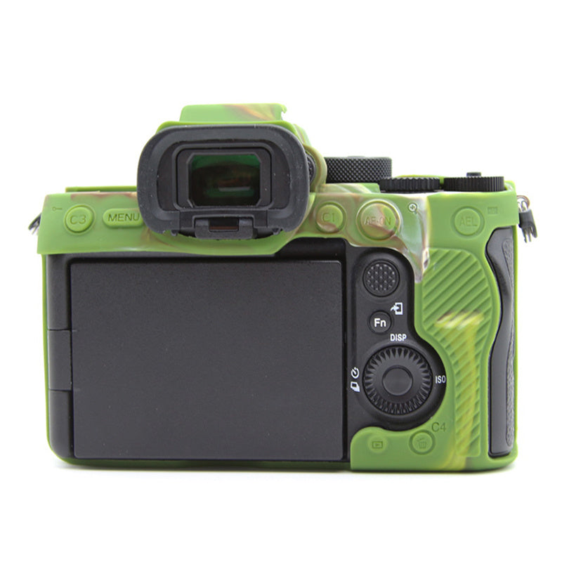 Uniqkart for Sony A7S III  / ILCE-7SM3 / A1 Camera Anti-drop Silicone Case Soft Protective Cover - Camouflage