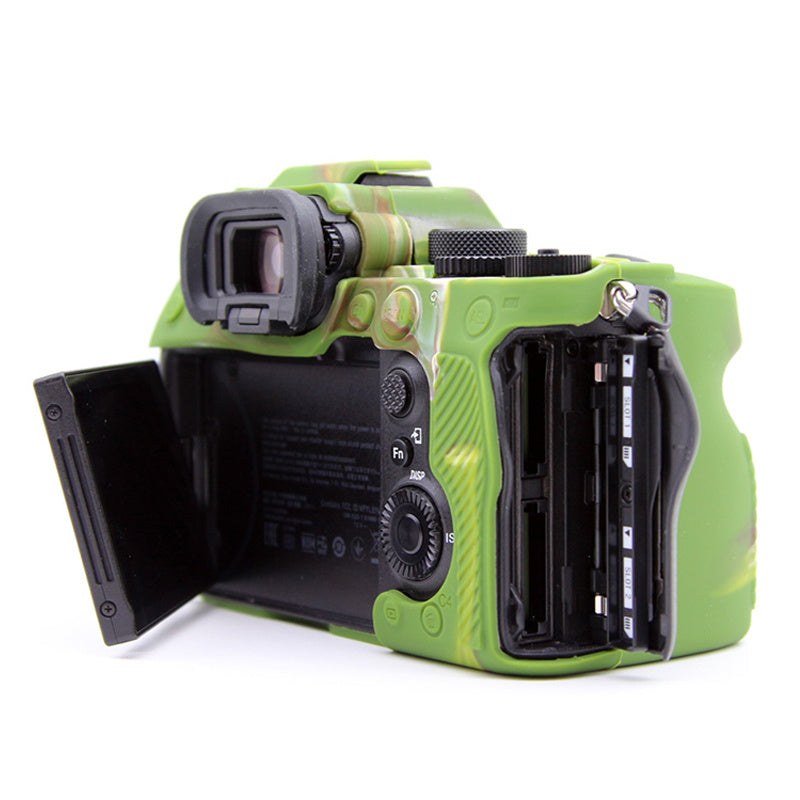 Uniqkart for Sony A7S III  / ILCE-7SM3 / A1 Camera Anti-drop Silicone Case Soft Protective Cover - Camouflage
