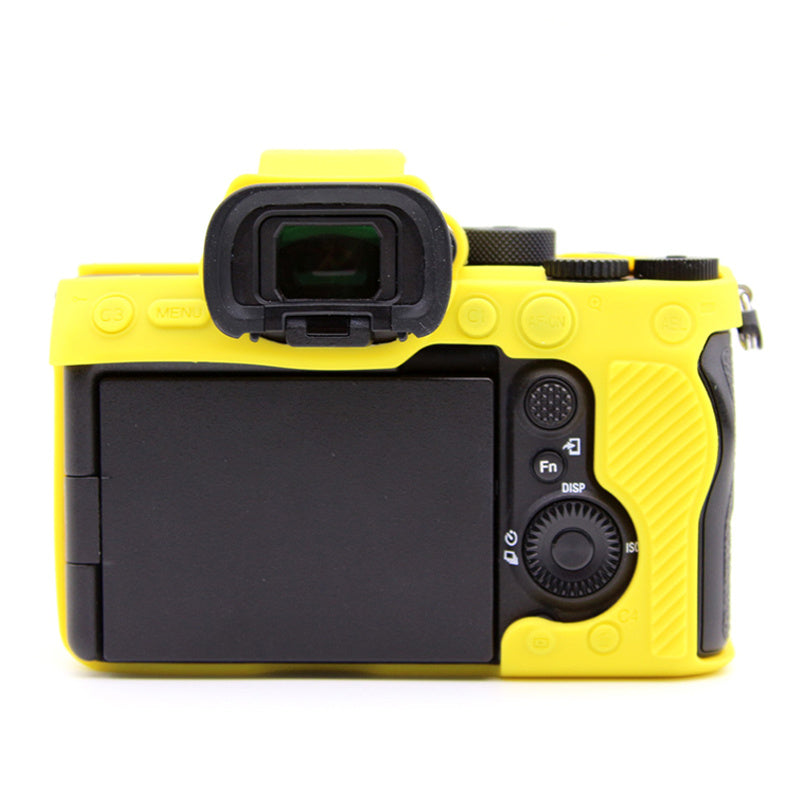 Uniqkart for Sony A7S III  / ILCE-7SM3 / A1 Camera Anti-drop Silicone Case Soft Protective Cover - Yellow