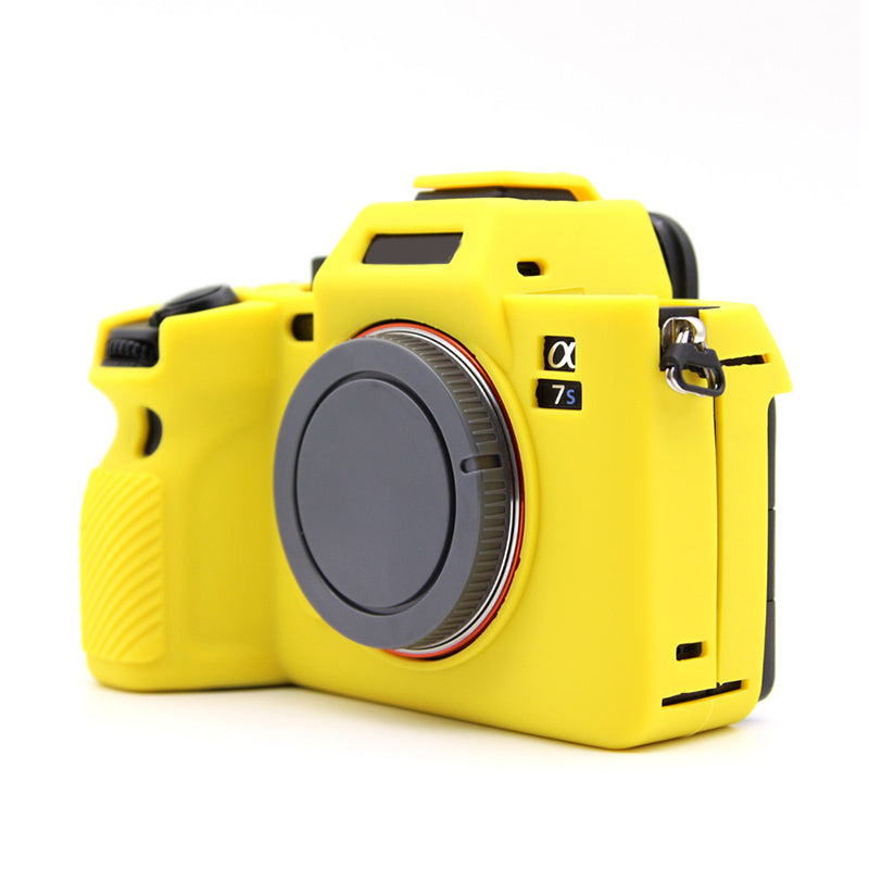 Uniqkart for Sony A7S III  / ILCE-7SM3 / A1 Camera Anti-drop Silicone Case Soft Protective Cover - Yellow