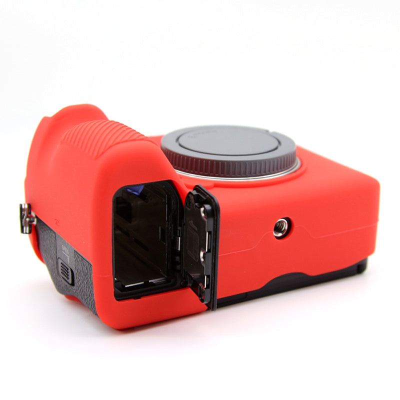 Uniqkart for Sony A7S III  / ILCE-7SM3 / A1 Camera Anti-drop Silicone Case Soft Protective Cover - Red
