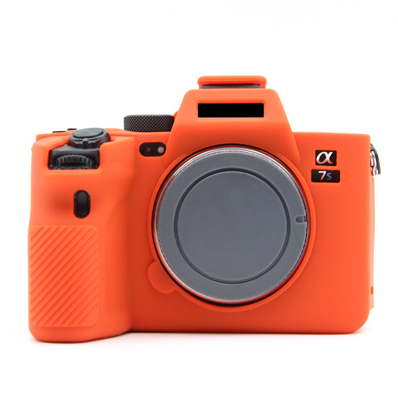 Uniqkart for Sony A7S III  / ILCE-7SM3 / A1 Camera Anti-drop Silicone Case Soft Protective Cover - Orange