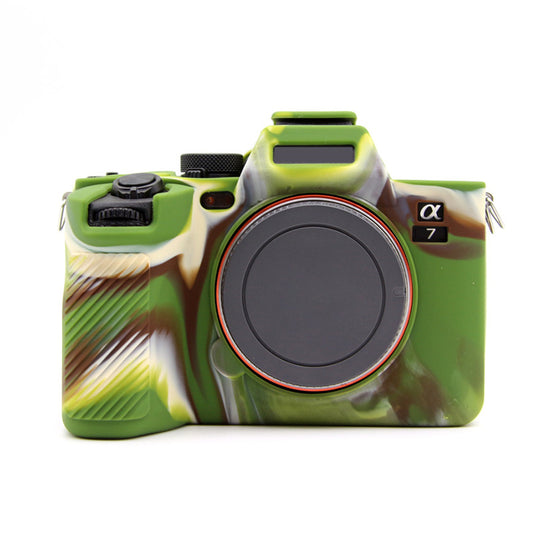 Silicone Case for Sony A7IV / A74 / A7M4 Digital Camera, Dust-proof Anti-scratch Protective Camera Cover - Camouflage