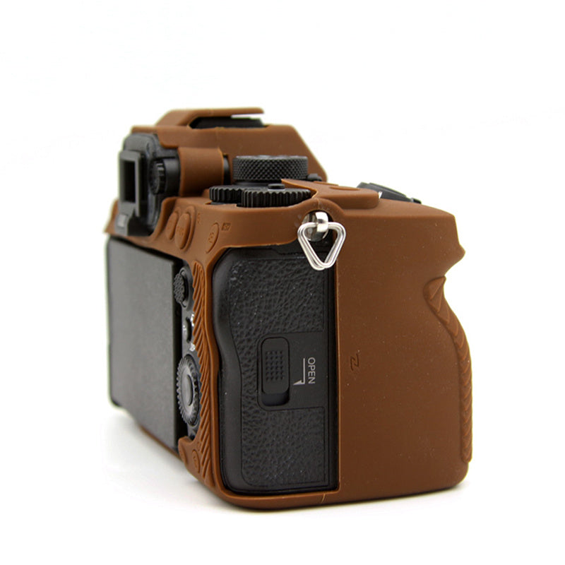 Silicone Case for Sony A7IV / A74 / A7M4 Digital Camera, Dust-proof Anti-scratch Protective Camera Cover - Coffee