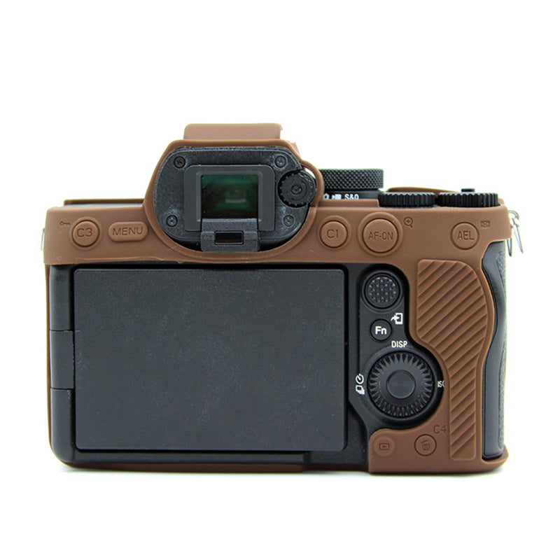 Silicone Case for Sony A7IV / A74 / A7M4 Digital Camera, Dust-proof Anti-scratch Protective Camera Cover - Coffee