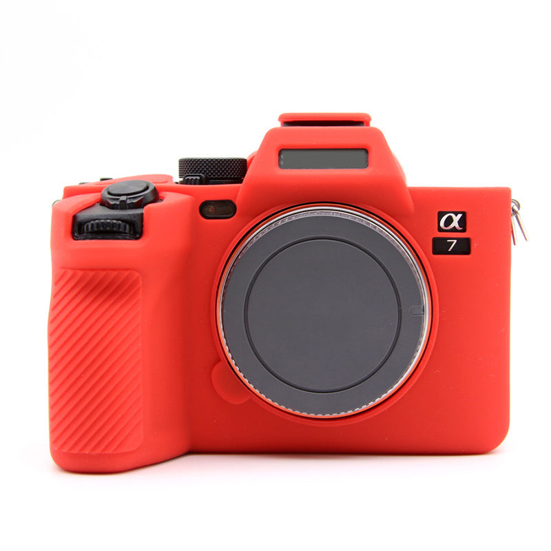 Silicone Case for Sony A7IV / A74 / A7M4 Digital Camera, Dust-proof Anti-scratch Protective Camera Cover - Red