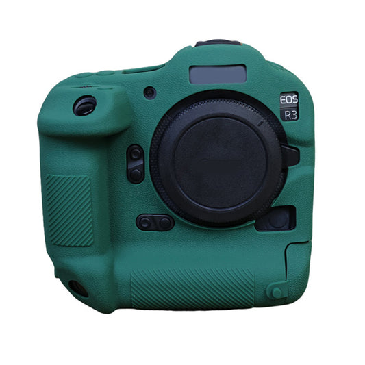 Drop Protection Flexible Silicone Protective Case for Canon EOS R3  Camera, Anti-scratch Anti-drop Cover - Army Green