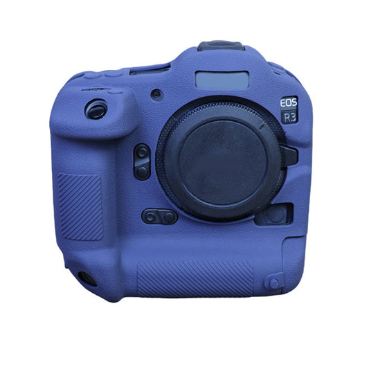 Drop Protection Flexible Silicone Protective Case for Canon EOS R3  Camera, Anti-scratch Anti-drop Cover - Blue