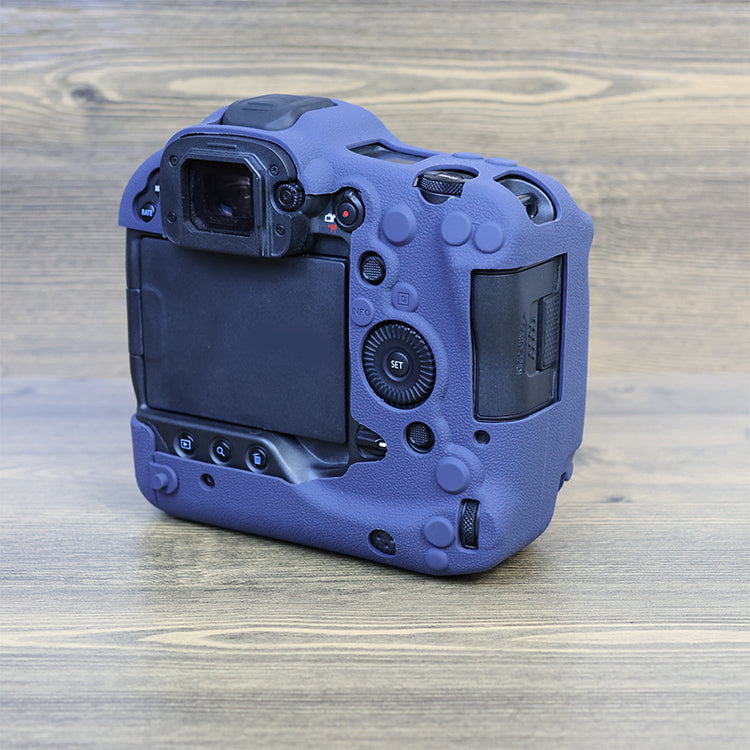 Drop Protection Flexible Silicone Protective Case for Canon EOS R3  Camera, Anti-scratch Anti-drop Cover - Blue