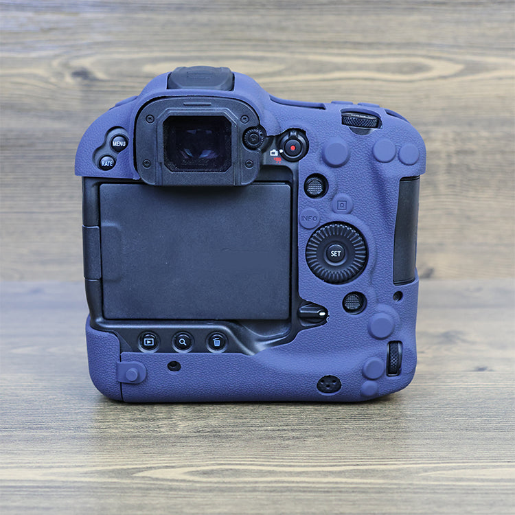Drop Protection Flexible Silicone Protective Case for Canon EOS R3  Camera, Anti-scratch Anti-drop Cover - Blue