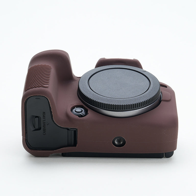 Soft Silicone Skin Case for Canon EOS R10 Camera, Anti-scratch Dust-proof Protective Cover - Brown