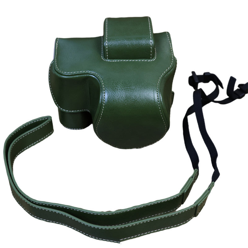 PU Leather Camera Case for Nikon Z30 Z50, Full Body Protection Bag Cover Shoulder Bag Camera and Lens Accessories - Green