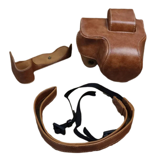 PU Leather Camera Case for Nikon Z30 Z50, Full Body Protection Bag Cover Shoulder Bag Camera and Lens Accessories - Brown