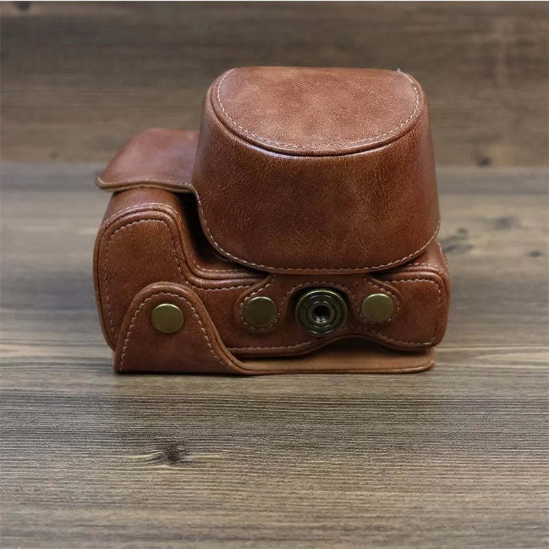 PU Leather Camera Case for Nikon Z30 Z50, Full Body Protection Bag Cover Shoulder Bag Camera and Lens Accessories - Brown