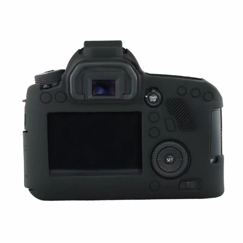 Silicone Case for Canon EOS 6D Digital Camera Anti-scratch Protective Cover Non-slip Texture Protector - Black