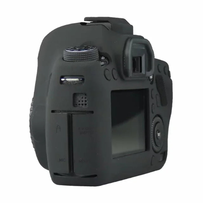 Silicone Case for Canon EOS 6D Digital Camera Anti-scratch Protective Cover Non-slip Texture Protector - Black
