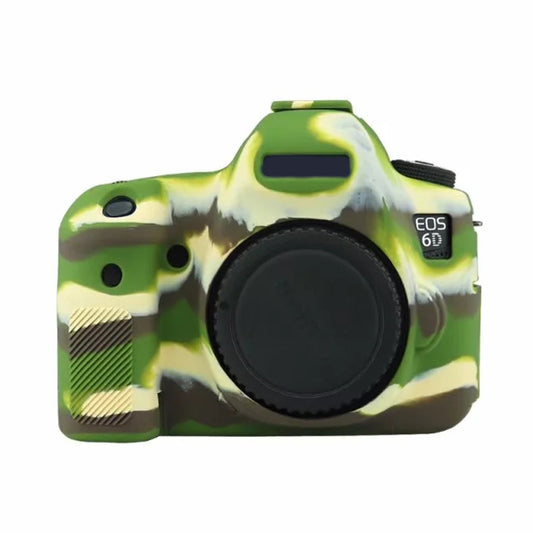 Silicone Case for Canon EOS 6D Digital Camera Anti-scratch Protective Cover Non-slip Texture Protector - Camouflage