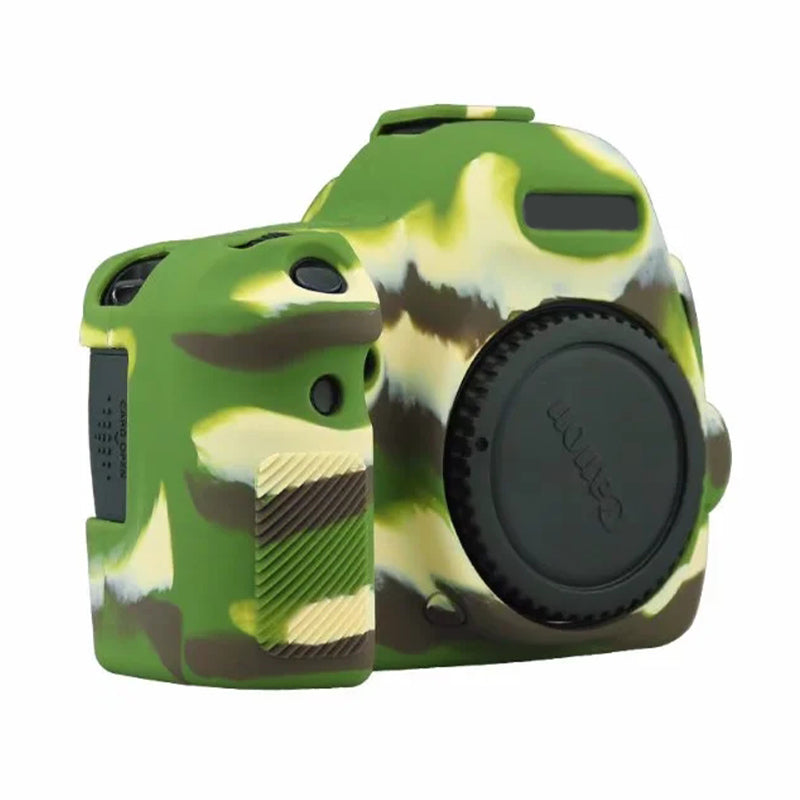 Silicone Case for Canon EOS 6D Digital Camera Anti-scratch Protective Cover Non-slip Texture Protector - Camouflage
