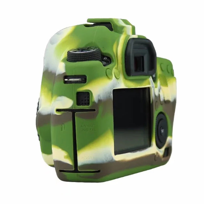 Silicone Case for Canon EOS 6D Digital Camera Anti-scratch Protective Cover Non-slip Texture Protector - Camouflage