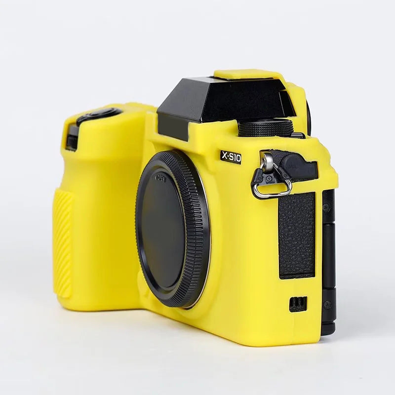 Silicone Skin Case for Fujifilm X-S10 Camera, Anti-drop Digital Camera Body Cover Protector - Yellow