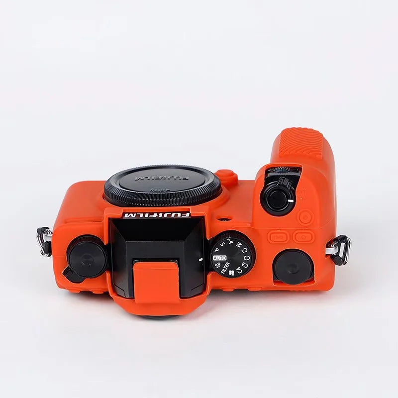 Silicone Skin Case for Fujifilm X-S10 Camera, Anti-drop Digital Camera Body Cover Protector - Orange