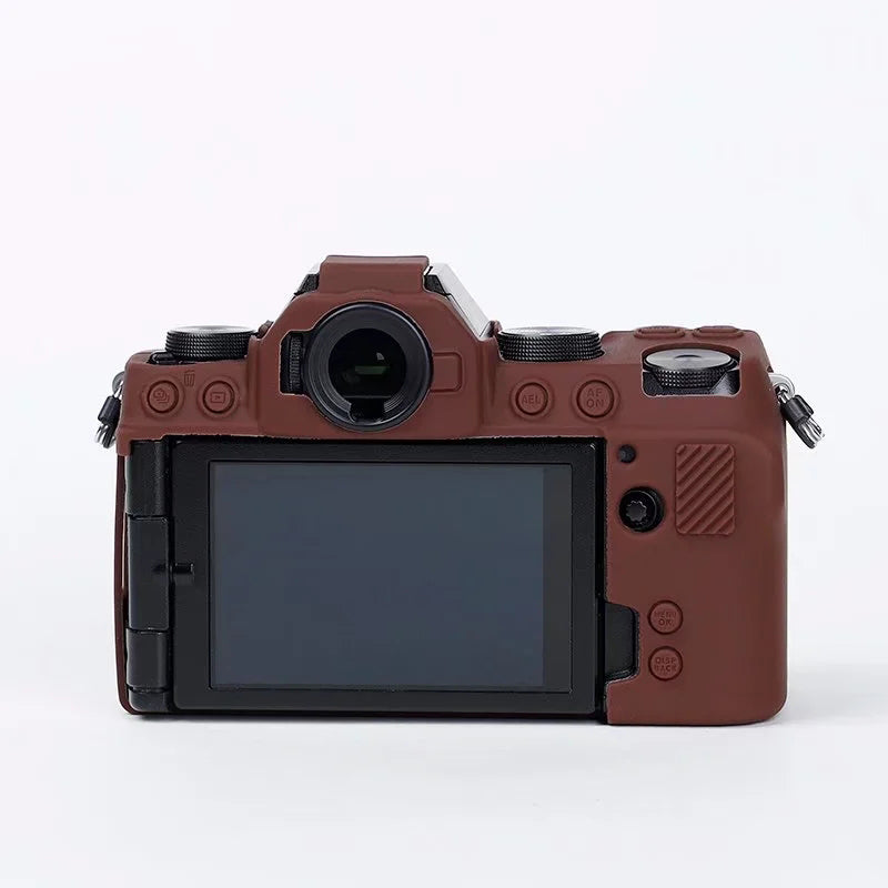 Silicone Skin Case for Fujifilm X-S10 Camera, Anti-drop Digital Camera Body Cover Protector - Coffee