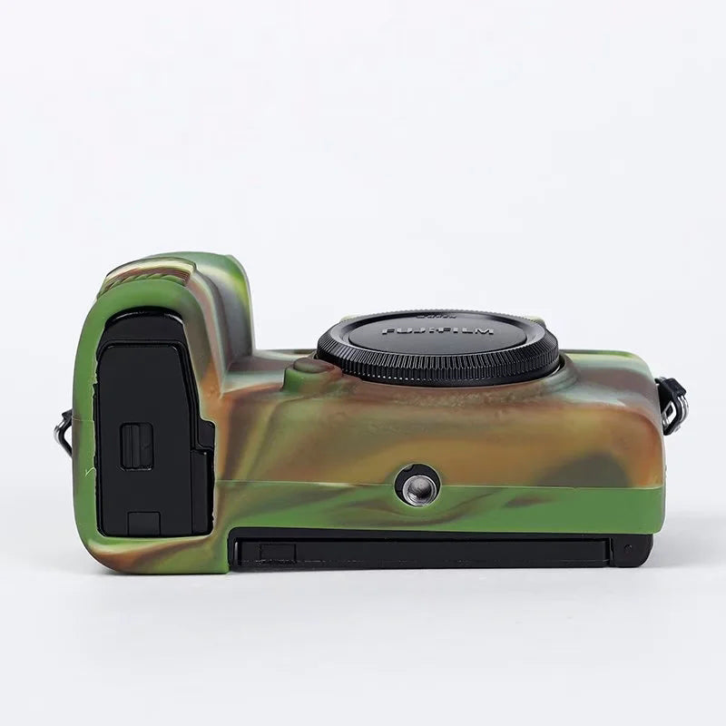 Silicone Skin Case for Fujifilm X-S10 Camera, Anti-drop Digital Camera Body Cover Protector - Camouflage