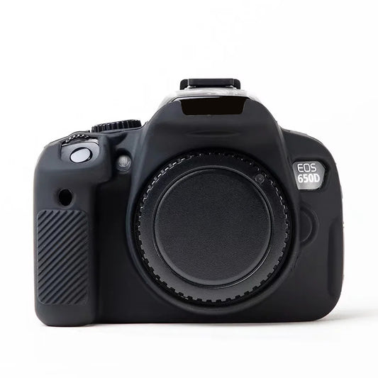 Uniqkart for Canon EOS 700D / 650D / 600D Soft Silicone Skin Case Protective Cover Anti-scratch Camera Bag - Black
