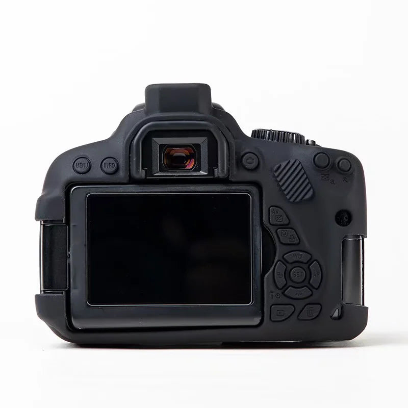 Uniqkart for Canon EOS 700D / 650D / 600D Soft Silicone Skin Case Protective Cover Anti-scratch Camera Bag - Black