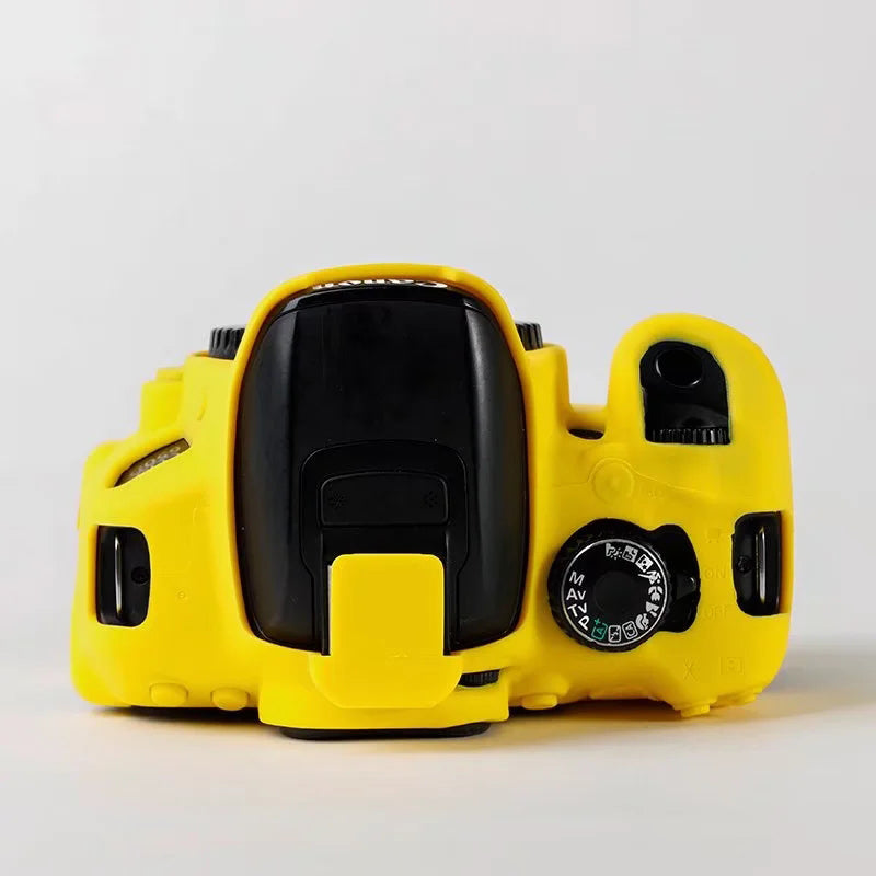 Uniqkart for Canon EOS 700D / 650D / 600D Soft Silicone Skin Case Protective Cover Anti-scratch Camera Bag - Yellow