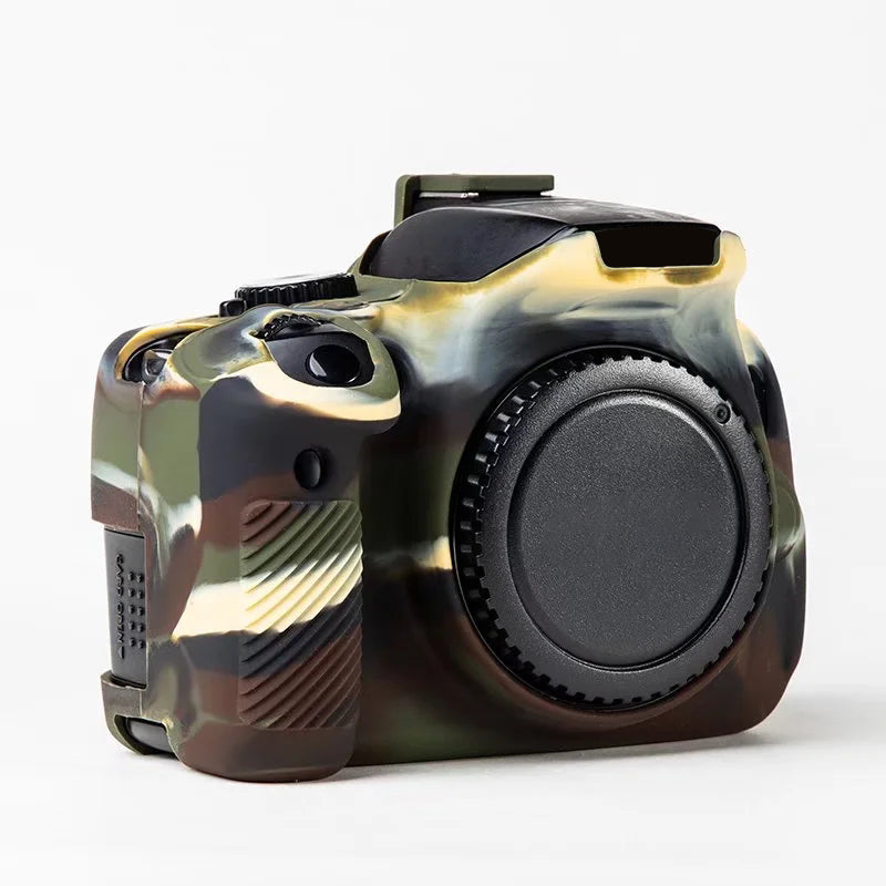 Uniqkart for Canon EOS 700D / 650D / 600D Soft Silicone Skin Case Protective Cover Anti-scratch Camera Bag - Camouflage