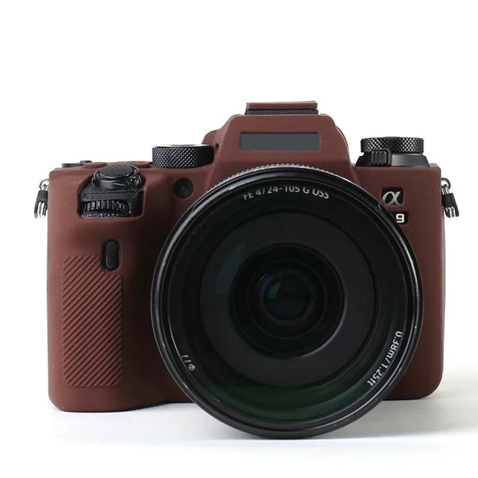 Soft Silicone Case for Sony A9 II / ILCE-9M2 / Alpha 9 II Camera, Anti-drop Protective Cover - Coffee