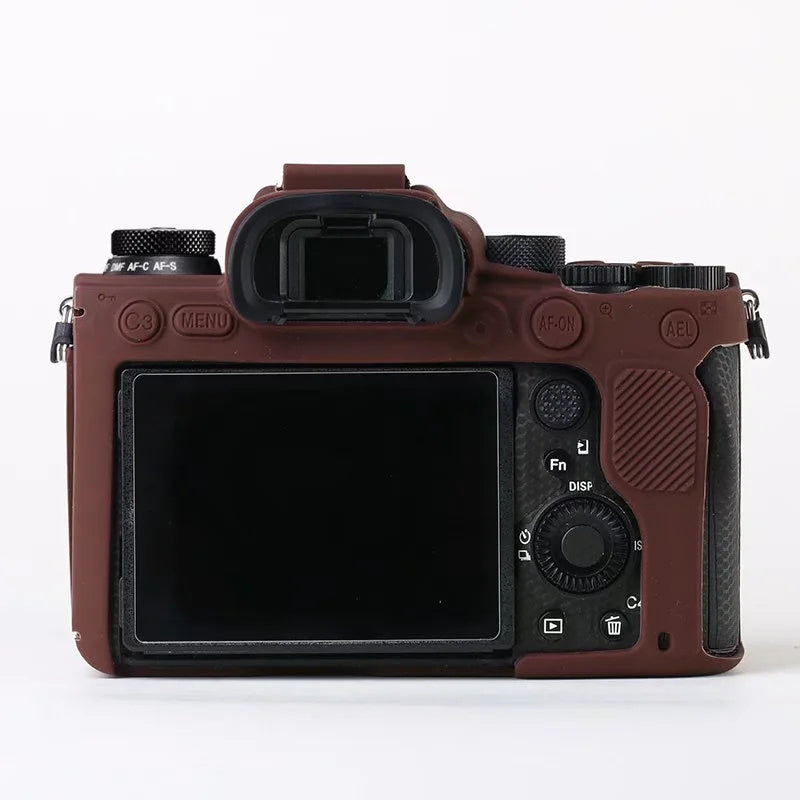 Soft Silicone Case for Sony A9 II / ILCE-9M2 / Alpha 9 II Camera, Anti-drop Protective Cover - Coffee