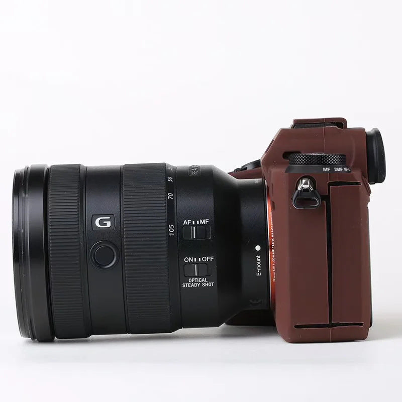 Soft Silicone Case for Sony A9 II / ILCE-9M2 / Alpha 9 II Camera, Anti-drop Protective Cover - Coffee