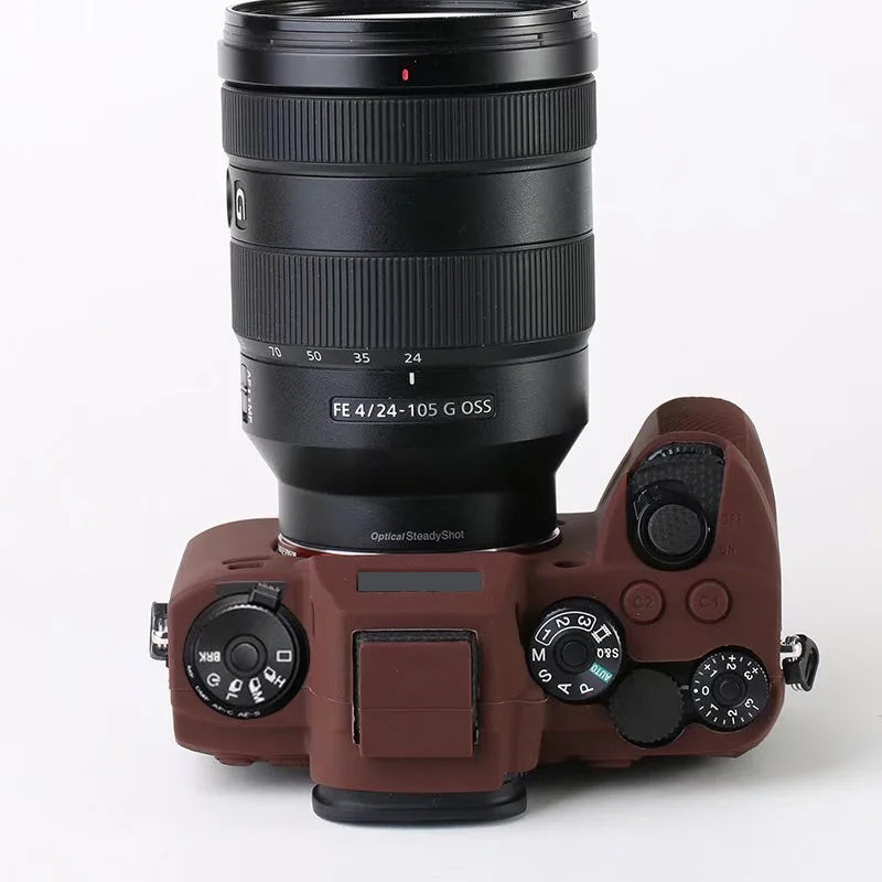 Soft Silicone Case for Sony A9 II / ILCE-9M2 / Alpha 9 II Camera, Anti-drop Protective Cover - Coffee