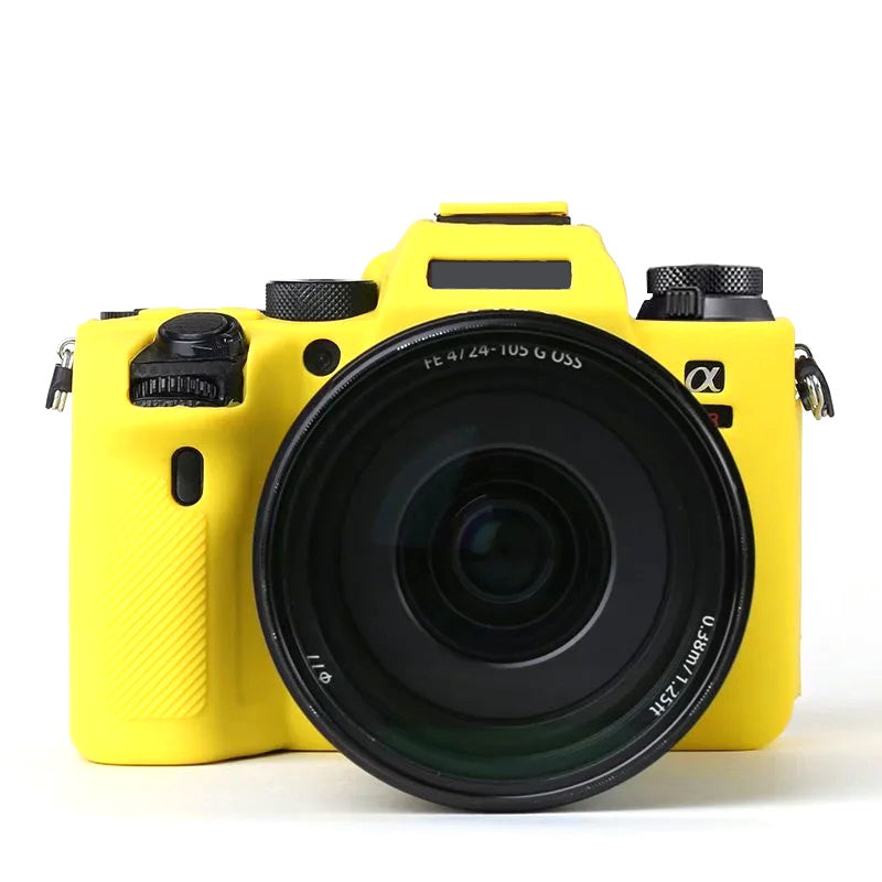 Soft Silicone Case for Sony A9 II / ILCE-9M2 / Alpha 9 II Camera, Anti-drop Protective Cover - Yellow