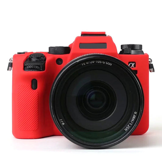 Soft Silicone Case for Sony A9 II / ILCE-9M2 / Alpha 9 II Camera, Anti-drop Protective Cover - Red
