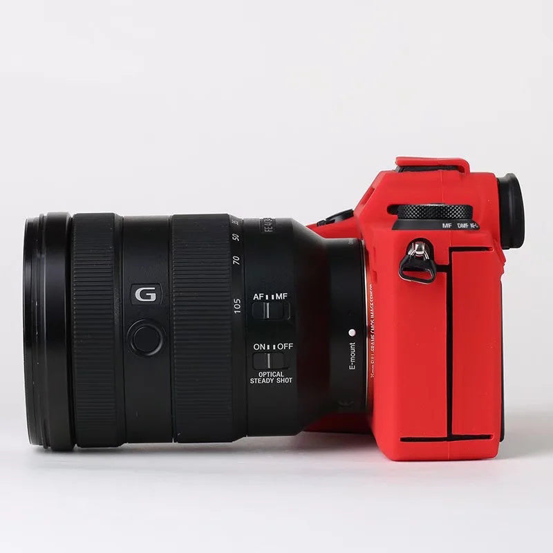 Soft Silicone Case for Sony A9 II / ILCE-9M2 / Alpha 9 II Camera, Anti-drop Protective Cover - Red