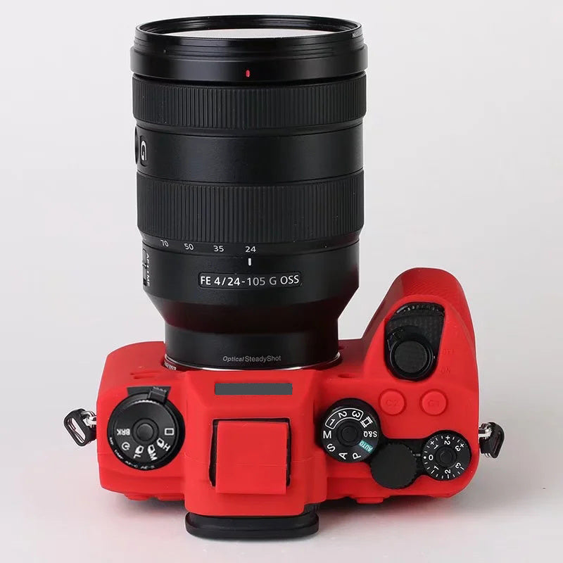 Soft Silicone Case for Sony A9 II / ILCE-9M2 / Alpha 9 II Camera, Anti-drop Protective Cover - Red