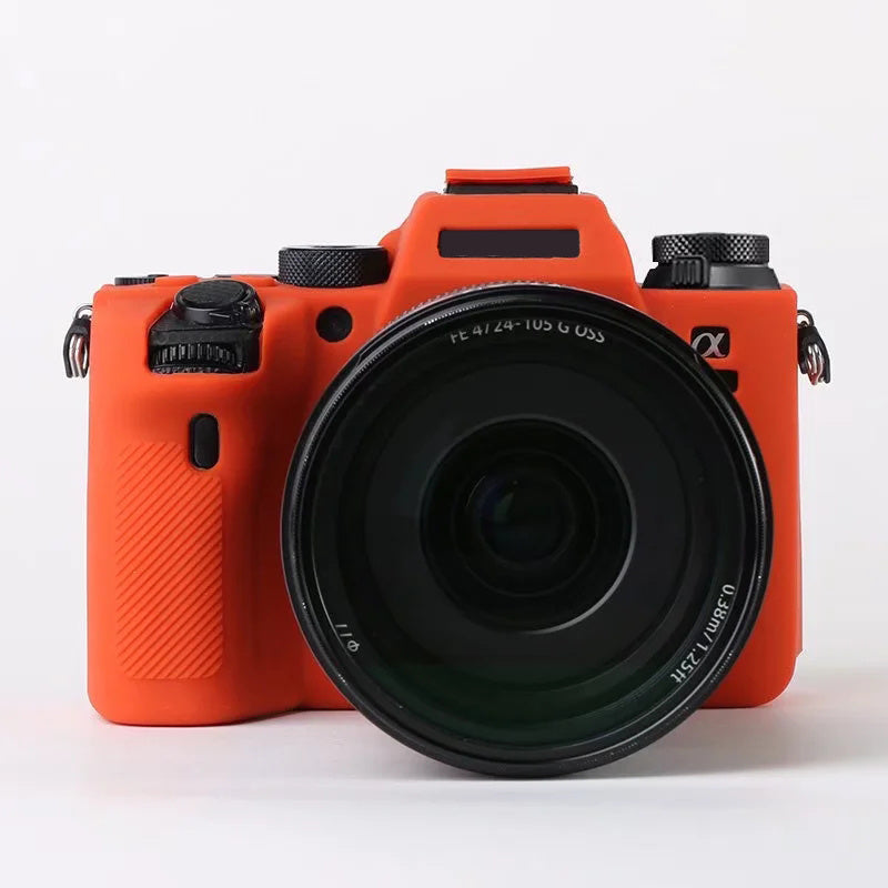 Soft Silicone Case for Sony A9 II / ILCE-9M2 / Alpha 9 II Camera, Anti-drop Protective Cover - Orange