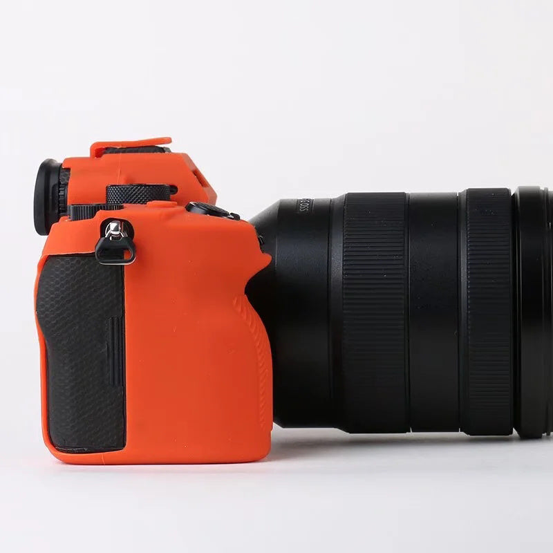 Soft Silicone Case for Sony A9 II / ILCE-9M2 / Alpha 9 II Camera, Anti-drop Protective Cover - Orange