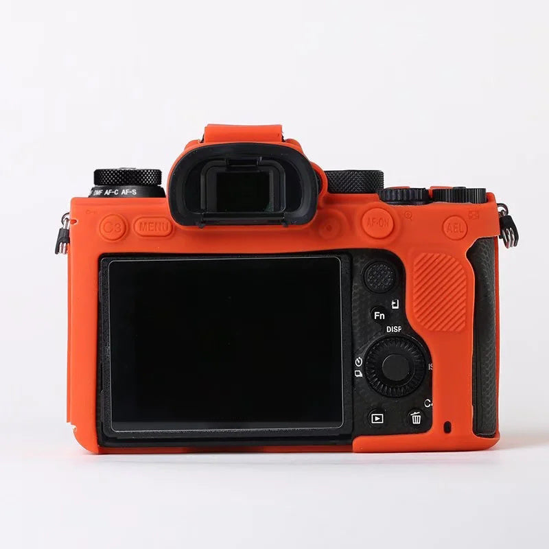Soft Silicone Case for Sony A9 II / ILCE-9M2 / Alpha 9 II Camera, Anti-drop Protective Cover - Orange