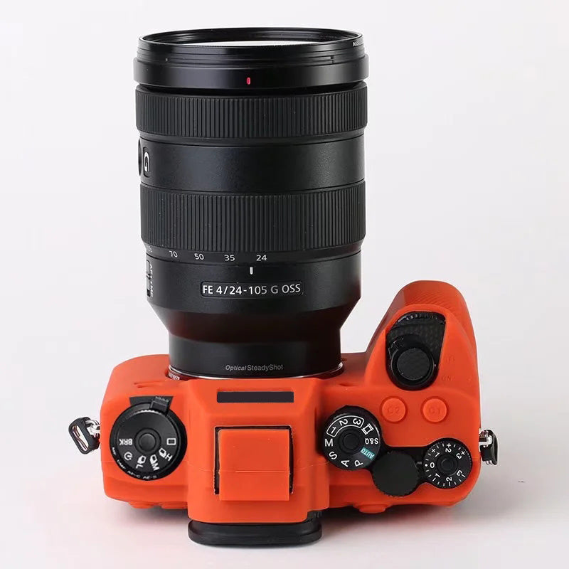 Soft Silicone Case for Sony A9 II / ILCE-9M2 / Alpha 9 II Camera, Anti-drop Protective Cover - Orange