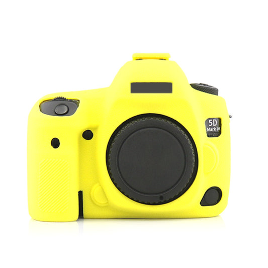 Uniqkart for Canon EOS 5D Mark IV / 5D4 Camera Anti-fall Silicone Skin Case DSLR Protective Cover - Yellow