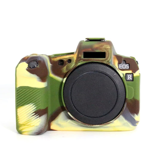 Uniqkart for Canon EOS R Camera Silicone Case Anti-scratch Camera Protective Sleeve Cover - Camouflage