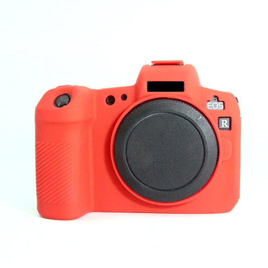 Uniqkart for Canon EOS R Camera Silicone Case Anti-scratch Camera Protective Sleeve Cover - Red