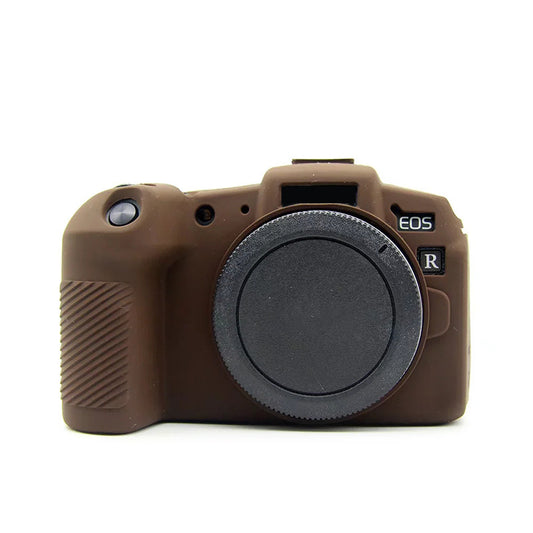 Uniqkart for Canon EOS RP Silicone Skin Case Anti-scratch Digital Camera Protective Cover - Coffee