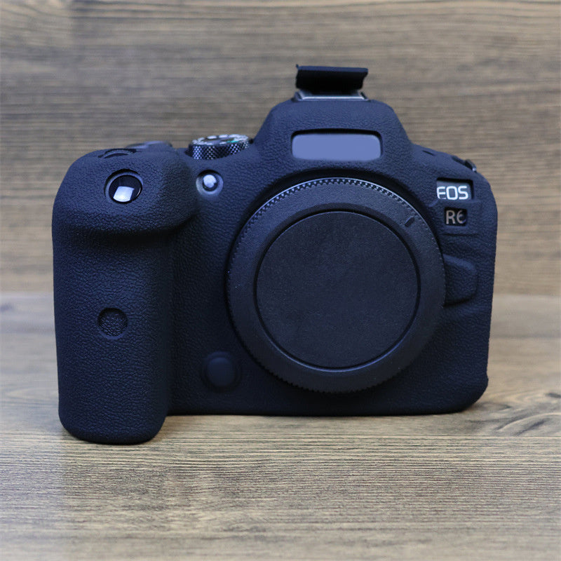 Uniqkart for Canon EOS R6 Mark II Silicone Case Anti-scratch Digital Camera Protective Cover - Black