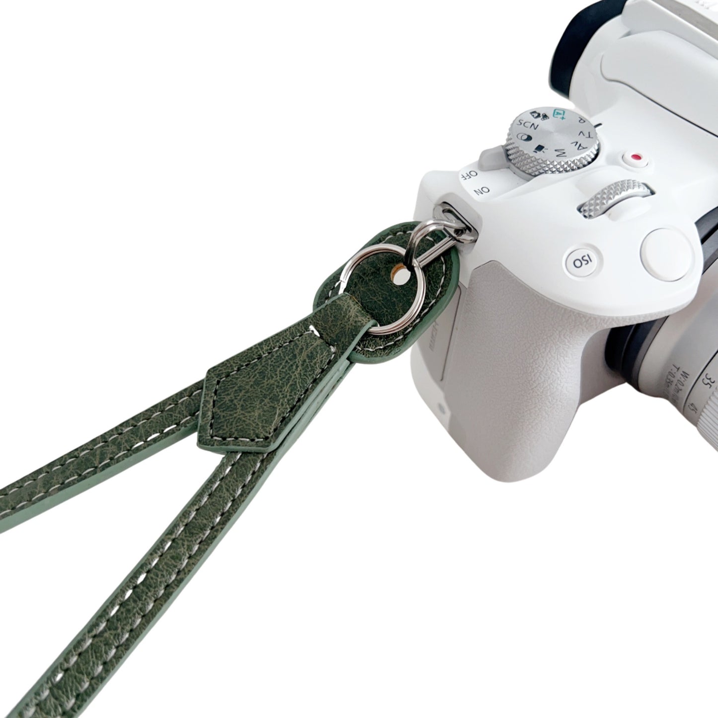 Uniqkart for Canon Nikon Sony Fujifilm Panasonic SLR Camera PU Leather Hand Strap Buffalo Texture Wrist Rope - Brown