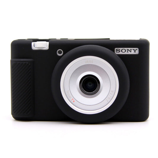 Uniqkart for Sony ZV-1F / ZV-1 / ZV-1 II Soft Silicone Case Camera Protector Anti-Scratch Sleeve Drop Protection Cover - Black